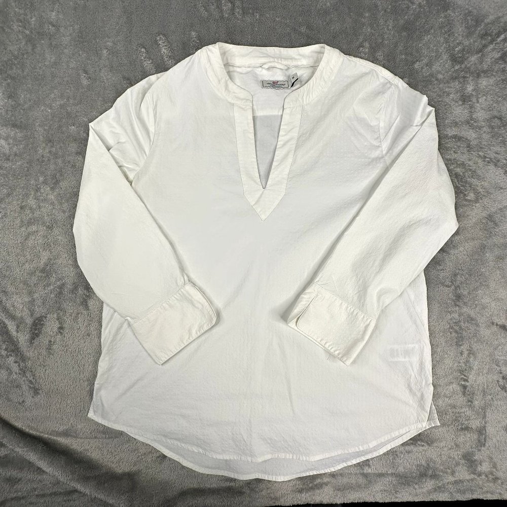 Vineyard‎ Vines Woman's Blouse Long Sleeve White Size Medium